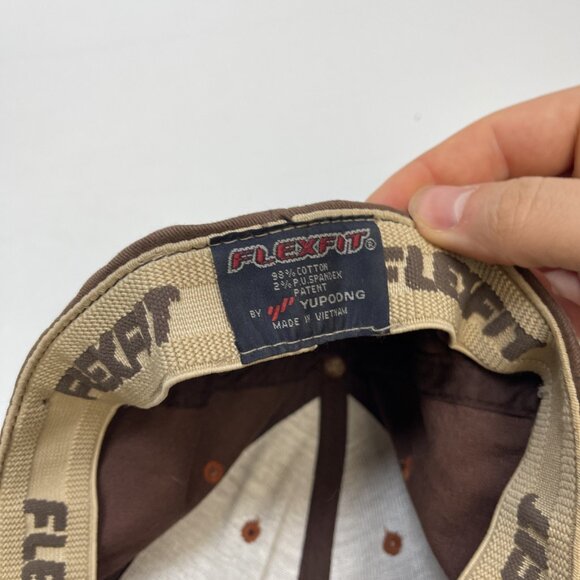 Vintage Rusty Hat Cap Men Brown / Orange Bill Surfer Surfing Skater Y2K FlexFit - Picture 6 of 10